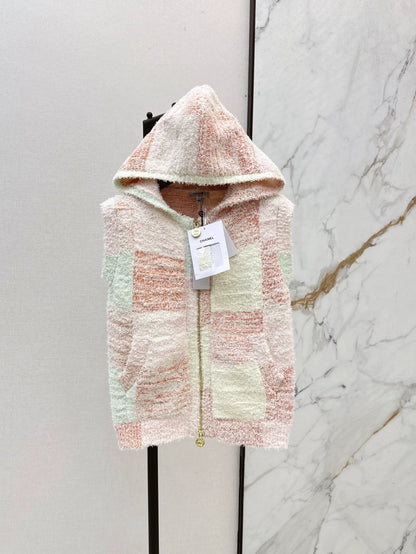 2025 new product Hooded knitted vest