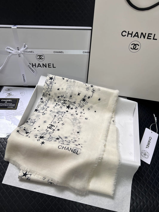 25 Star Cashmere Silk Shawl Scarf