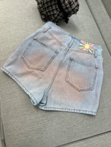 New gradient denim shorts