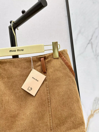 25ss suede skirt