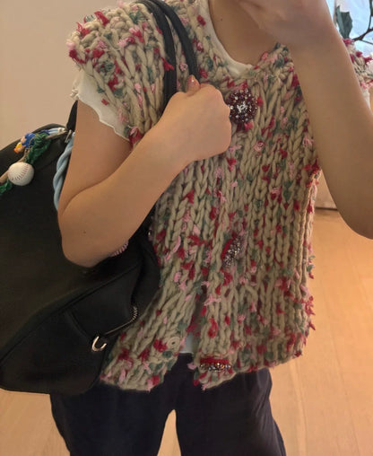 25fw Colorful woven vest（Medieval Series）