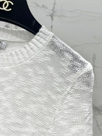 2025 new product Embroidered knitted short sleeves