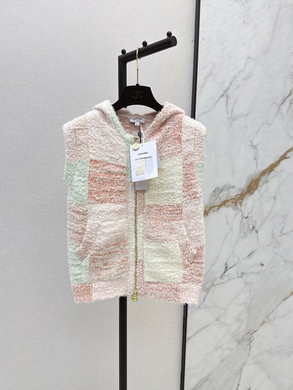 2025 new product Hooded knitted vest