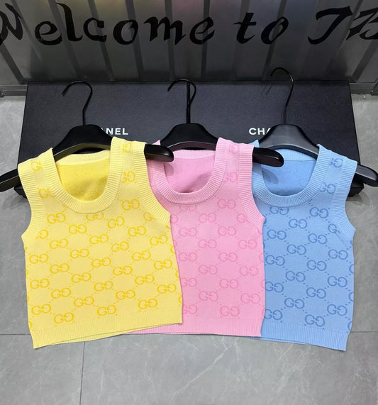 25 new style monogram jacquard vest