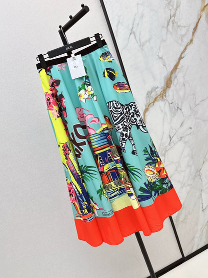 2025 new product Printed skirt