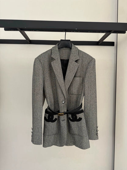 25 Blazer with logo pocket detail