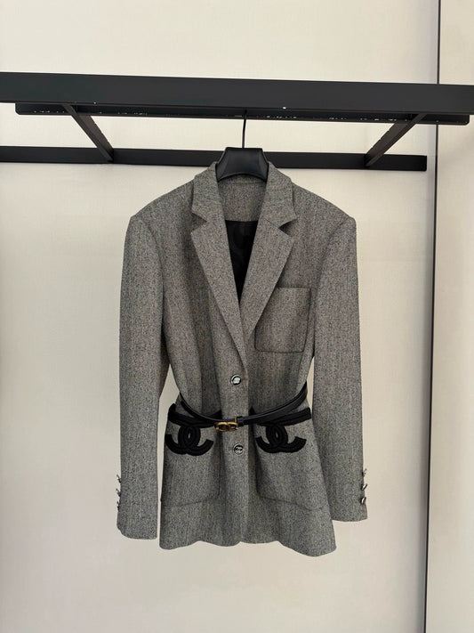 25 Blazer with logo pocket detail