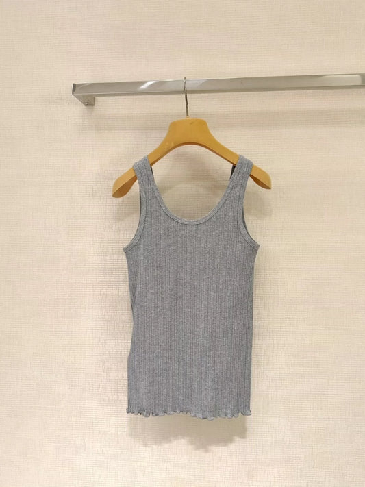 25ss new embroidered knitted vest