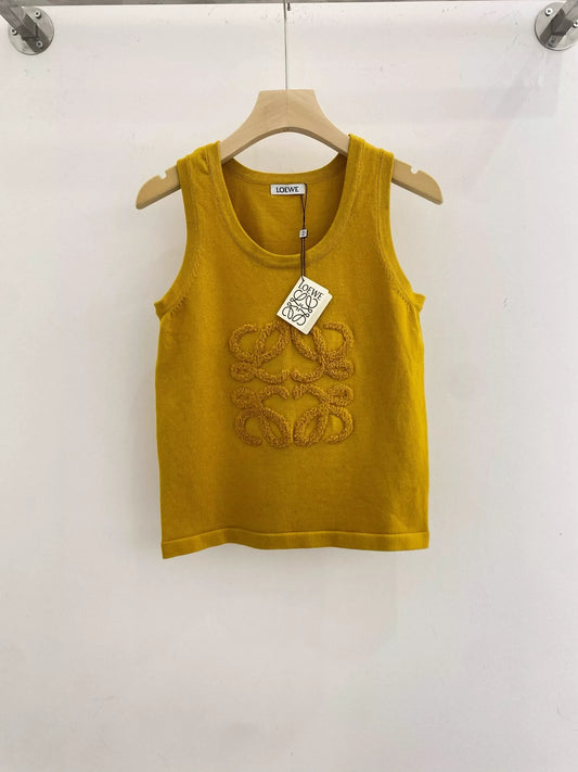 25ss new flocking embroidered vest