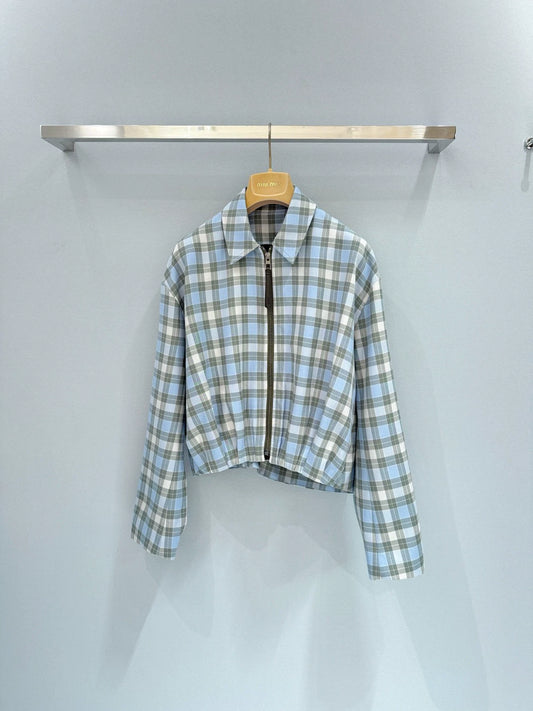 25 new plaid lapel pleated jacket skirt suit