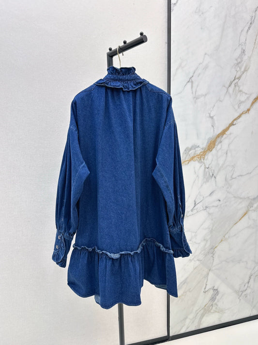 25ss retro denim dress