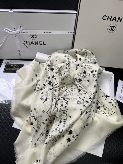 25 Star Cashmere Silk Shawl Scarf
