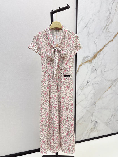 2025 new product Floral retro dress