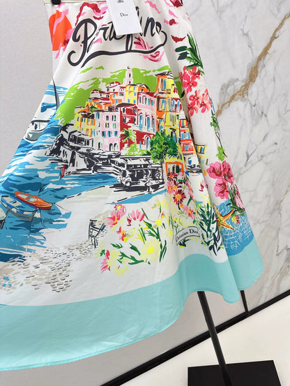 2025 new product Printed skirt