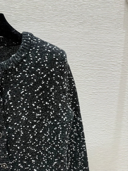 25fw Polka dot knitted dress