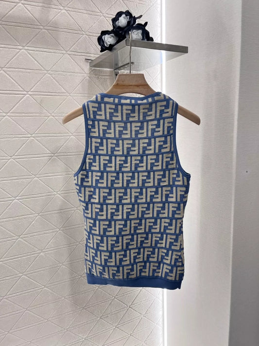 25ss jacquard knitted vest
