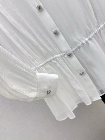 25 Early Spring and Summer New Ruffle Chiffon Shirt