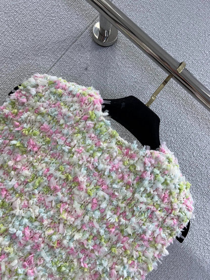 25fw Colorful macaron knitted vest（Medieval Series）