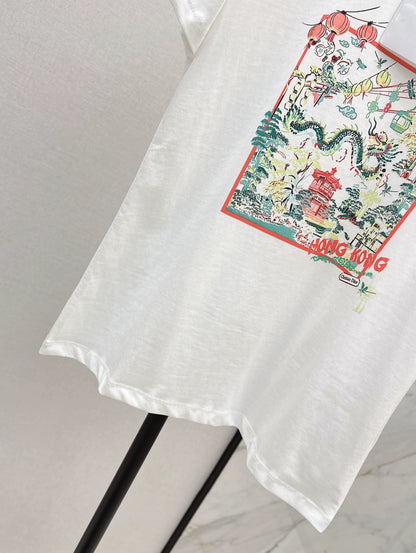 2025 new product Round neck printed T-shirt