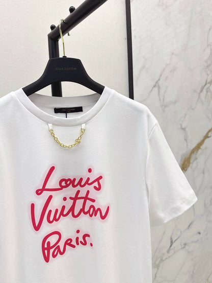 2025 new product Chain round neck print 𝑇𝑒𝑒