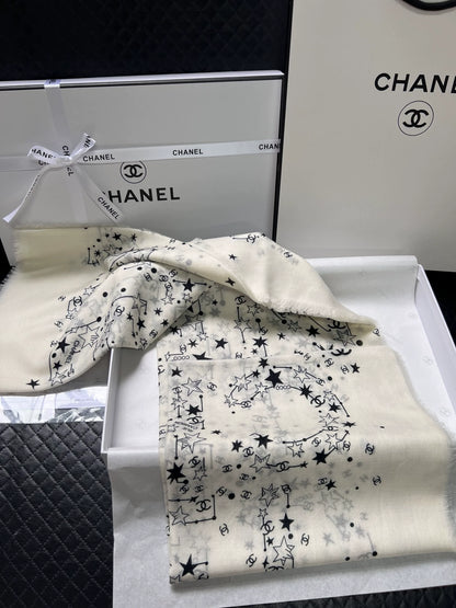 25 Star Cashmere Silk Shawl Scarf