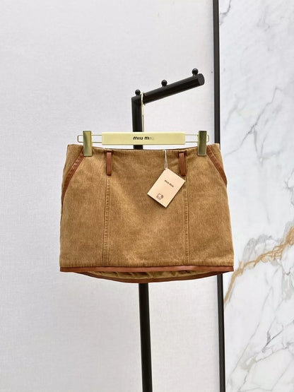 25ss suede skirt