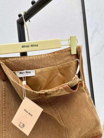 25ss suede skirt