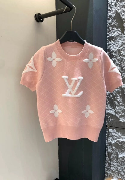 25 Three-color jacquard sweater one size fits all