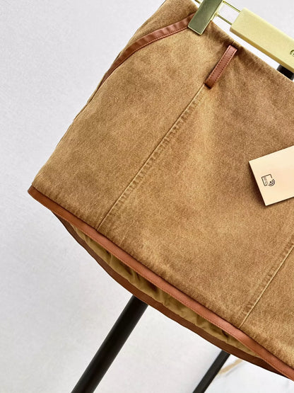 25ss suede skirt