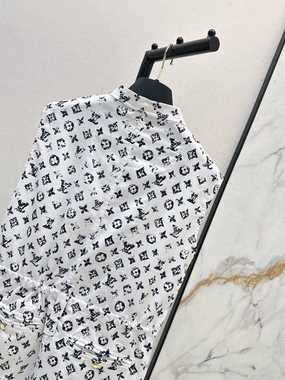 New Arrival Zippered Printed Vest Dress