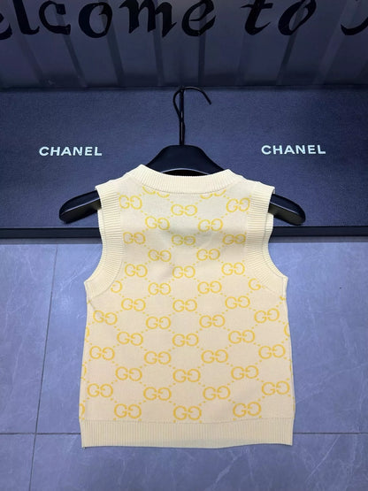25 new style monogram jacquard vest
