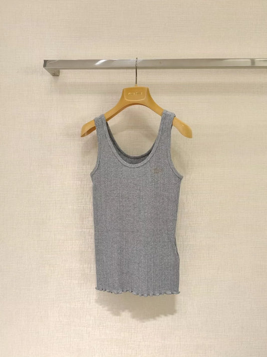 25ss new embroidered knitted vest
