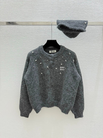 25fw Pearl knitted cardigan