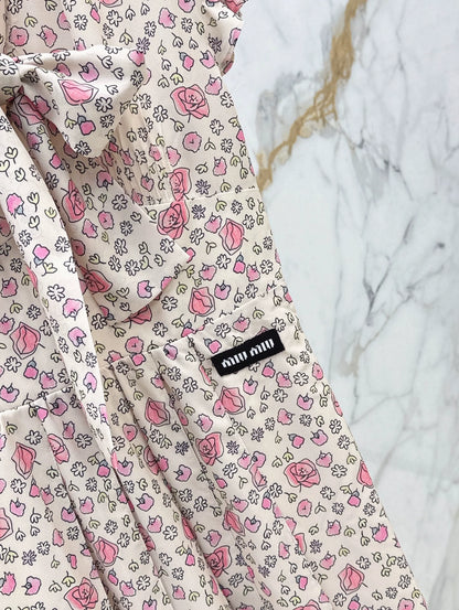 2025 new product Floral retro dress