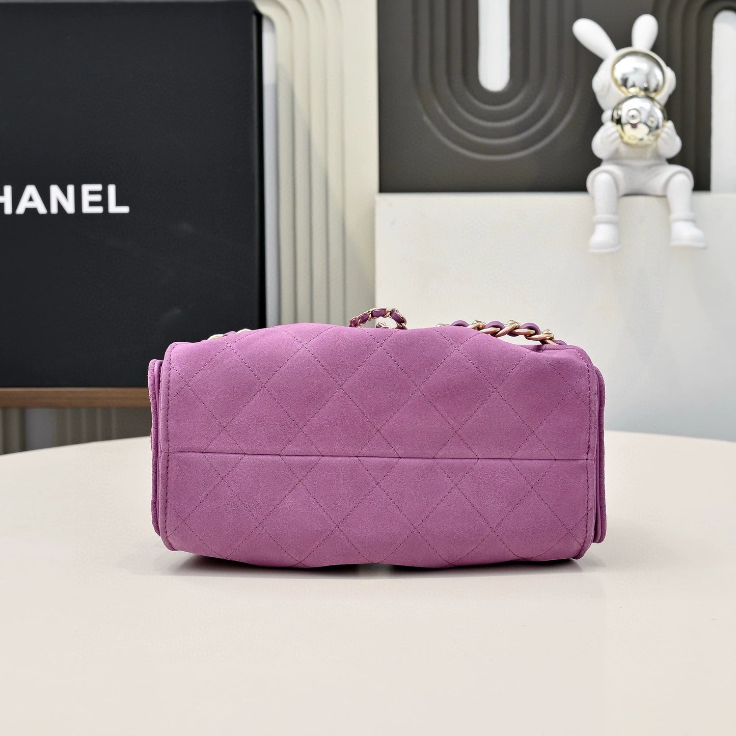 25C suede hippie bag (rose pink）