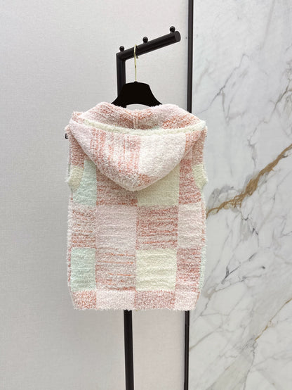 2025 new product Hooded knitted vest