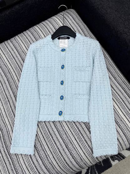 25fw Hook flower round neck jacket