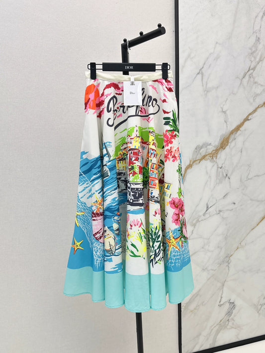 2025 new product Printed skirt