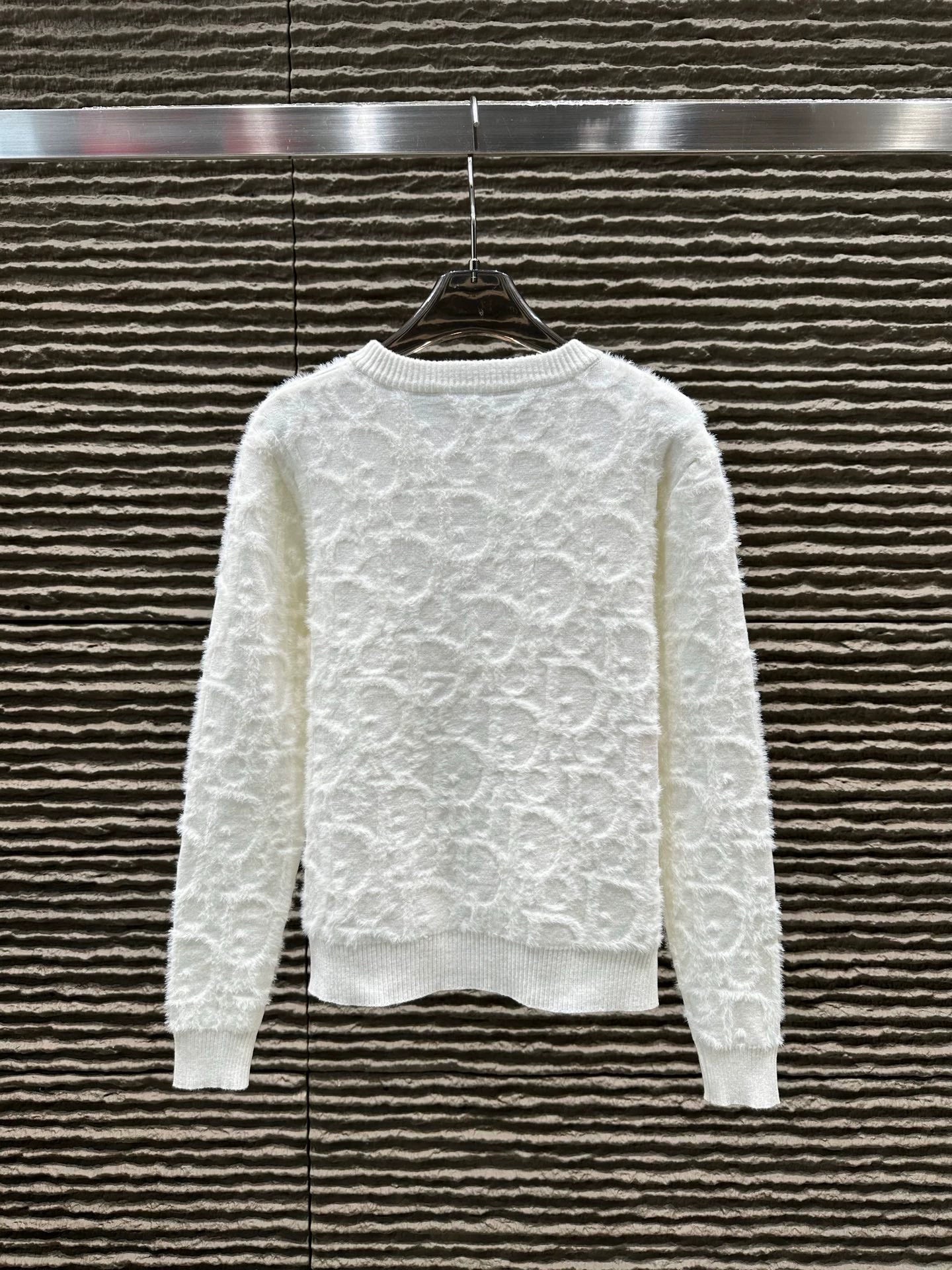 25fw Dark pattern jacquard full letter cardigan