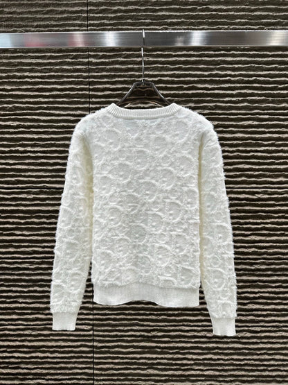25fw Dark pattern jacquard full letter cardigan