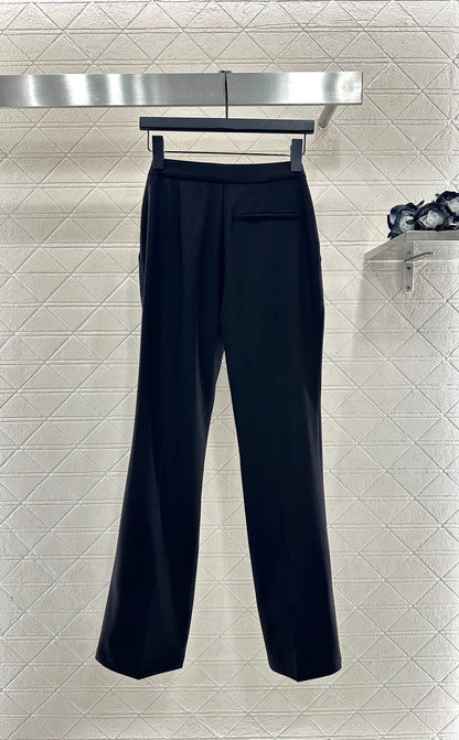 25fw Leather chain buckle suit straight leg pants