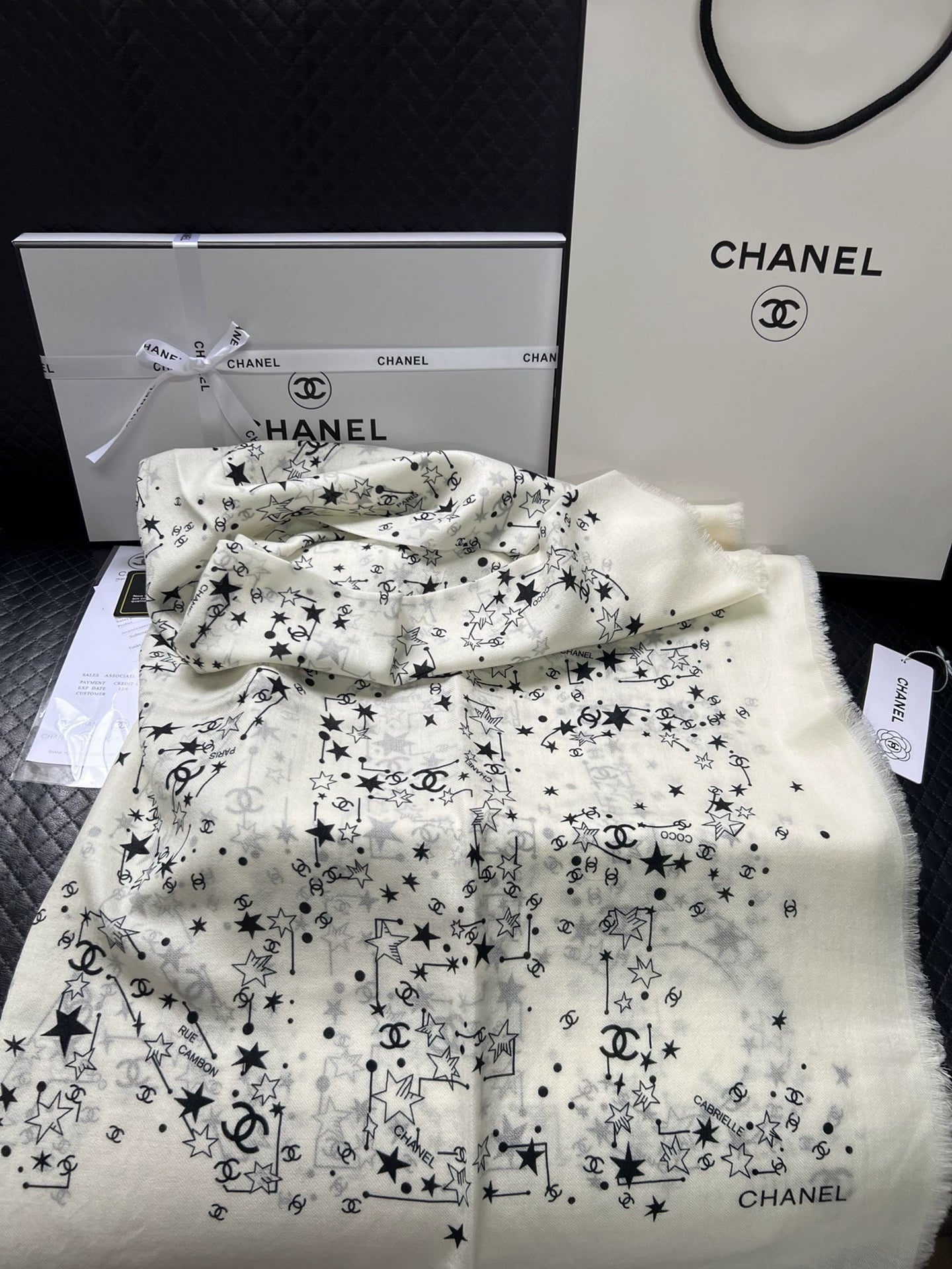 25 Star Cashmere Silk Shawl Scarf