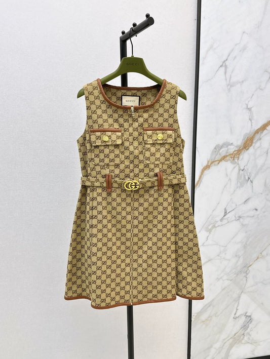 2025 new product Belt vest dress