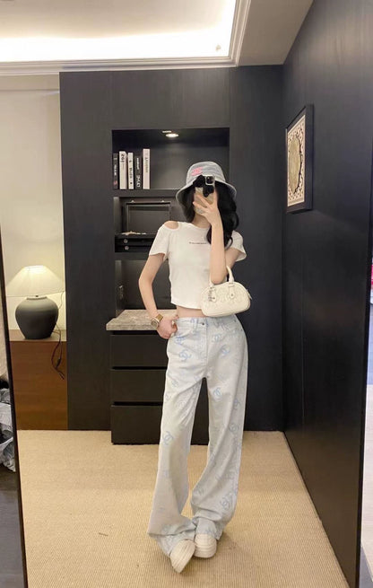 New Summer Dopamine Jacquard Straight Pants