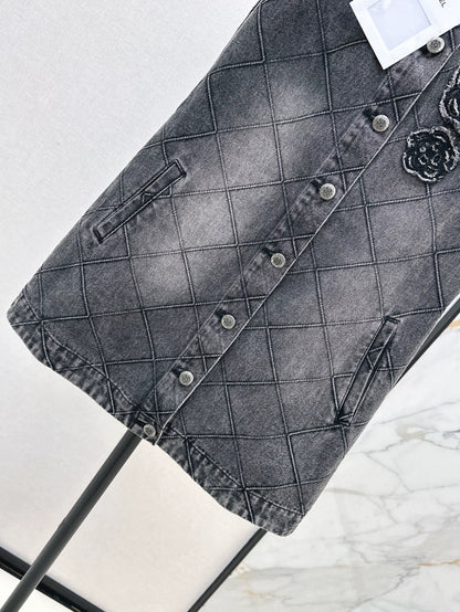 2025 new product Denim vest skirt