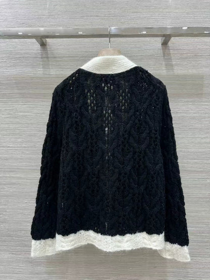 25 new hand-crocheted cashmere cardigan jacket