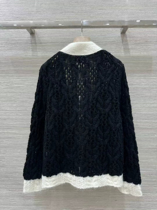 25 new hand-crocheted cashmere cardigan jacket