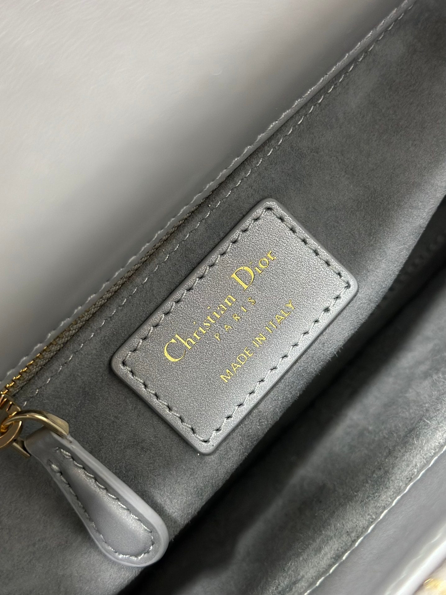 Mini Lady  Bag  Grey Sapphire Pearl decoration Embroidery
