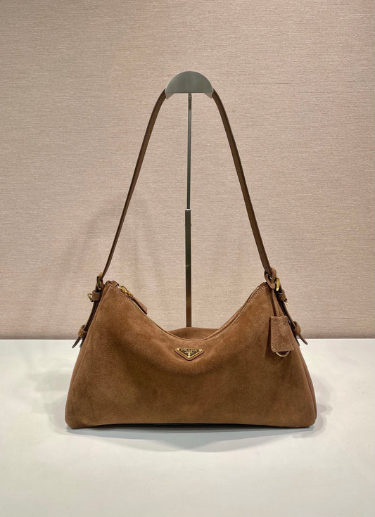 Aimée large leather shoulder bag Nubuck leather