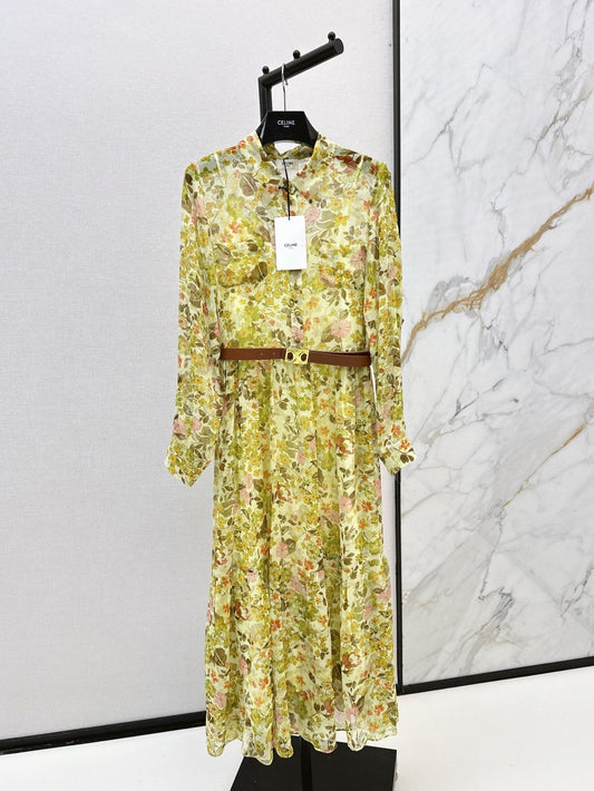 25ss silk shirt dress